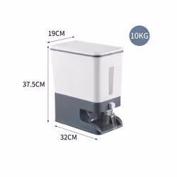 Press-Type Rice Dispenser Sealed Grain Container Storage Cans 10KG-A