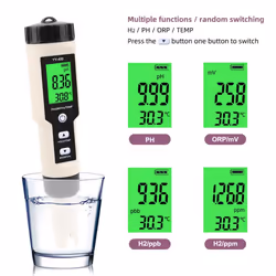 4 in 1 YY-400 PH/ORP/H2&TEM Meter Digital Tester, Backlight