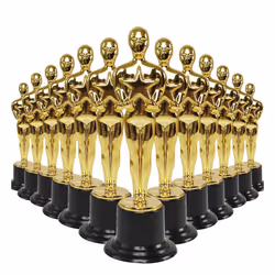 24 Pack Plastic Award Trophies Statuette for Game Prize