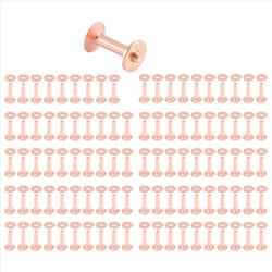 100 Sets Copper Rivets and Burrs Washers Leather Copper Rivet