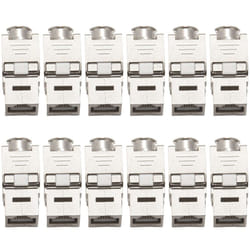 12 Pcs RJ45 Cat7 Zinc Alloy Network Jack Connector Adapter