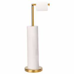 Toilet Paper Holder, Tissue Roll Holder Free Standing for Bathroom