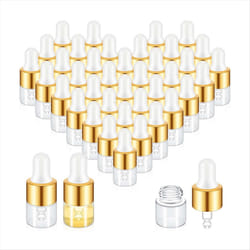 100Pcs Glass Dropper Bottle Bulk Clear Essential Oil Dropper Bottles