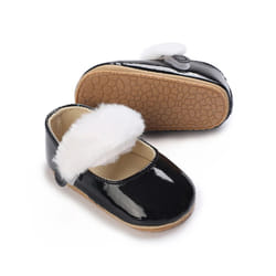 Cute White Lace Baby Girl Princess shoes Baby Moccasins Moccs Shoes - 7-12 Months, F06 Black