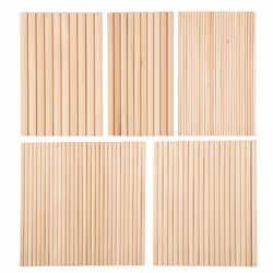 100Pcs Dowel Rods 1/8,3/16,1/4,5/16,3/8X6Inch Sticks for Crafting DIY