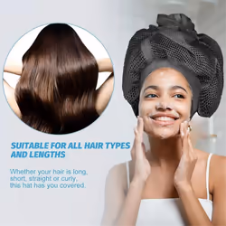 Caps for Drying Curly Hair Shower Cap Net Plopping Bonnet,A