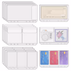 A6 Binder Pockets Cash Envelopes for Credit Business Card Money