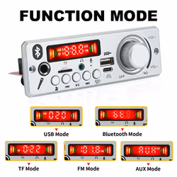 Bluetooth MP3 WAV Decoder Board 80W Amplifier Handsfree Car Audio Mic