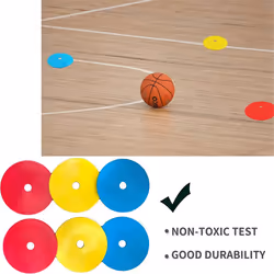10Pcs Soccer Flat Cones Marker Disc,Speed Agility Training Markers