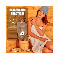 12Pcs Sauna Hat Felt Bath Hat for Sauna Shower Bath Steam Room Parts