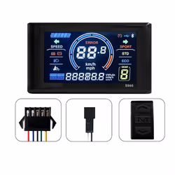 24-72V E-Bike LCD-S966 Colorful Display Control Panel SM Plug