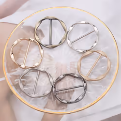 6 Pcs Scarf Ring Clip T Shirt Tie Clips for Women Tightener Clip