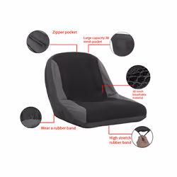 Universal Lawn Mower Tractor Seats Cover Padded Comfort Storage Pouch