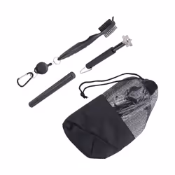 Retractable Golf Brush and 2 Golf Club Groove Sharpener