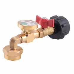 Propane Refill Adapter with Valve & Gauge,Fill 1Lb Bottles From 20 Lb