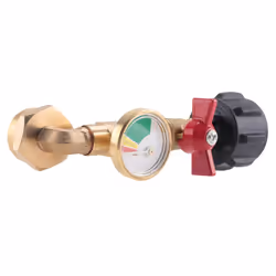 Propane Refill Adapter with Valve & Gauge,Fill 1Lb Bottles From 20 Lb