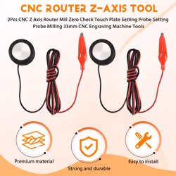 2Pcs CNC Z Router Mill Zero Check Touch Plate Probe Setting 35mm