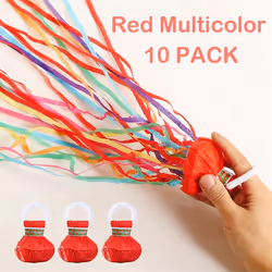 10Pack Streamers Popper Hand Throw Streamers No Mess Confetti Paper