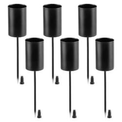 Candle Holders, Advent Wreath, Candle Sticks, 6Pcs Black