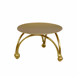 Candlestick Iron Candle Holders Retro Round Table Golden 1Pcs