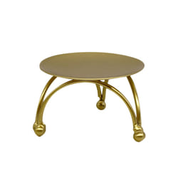 Candlestick Iron Candle Holders Retro Round Table Golden 1Pcs