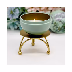 Candlestick Iron Candle Holders Retro Round Table Golden 1Pcs