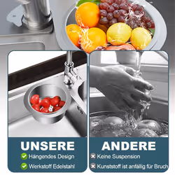 Multi-Functional Drain Basket, Swan Sink Strainer Basket