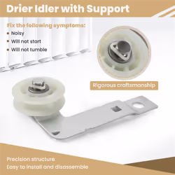 Dryer Idler Pulley with Bracket,Replace Part for Dryer