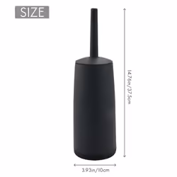 Toilet Brushes with Holder dark gray for Bathrooms Modern Design with Lid