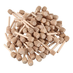 100 Pack Of Mini 3 Inch Wood Honey Dipper Sticks