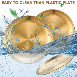 Camping Dishes Rust-Proof Stackable Food Serving Plate 14cm