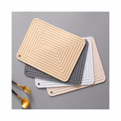 Large Silicone Pot Holder Heat Insulation Kitchen Table Mat( White )