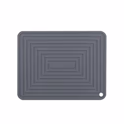 Large Silicone Pot Holder Heat Insulation Kitchen Table Mat(Gray)