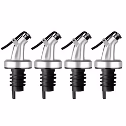 4 Pieces Oil Stopper Pourer,with Dust Cap,for Oil,Olive Oil,Vinegar