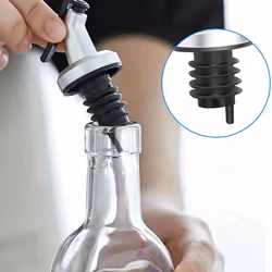 4 Pieces Oil Stopper Pourer,with Dust Cap,for Oil,Olive Oil,Vinegar