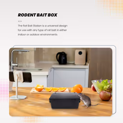 Professional Rodent Bait Block Station Box Case Trap & Key For Rat