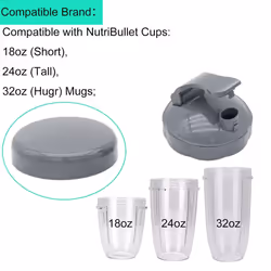 Blender Cups Flat Lid and Flip Top To-Go Lid Replacement Parts