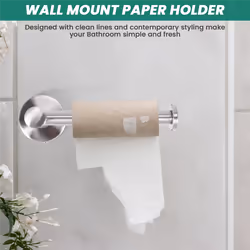 Toilet Tissue Paper Roll Holder Wall Mount for Bathroom Kitchen