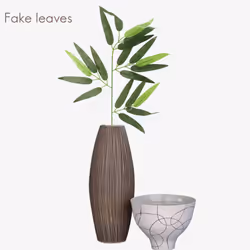 50 PCS Artificial Bamboo Leaves Fake Green Plants Greenery Leaves