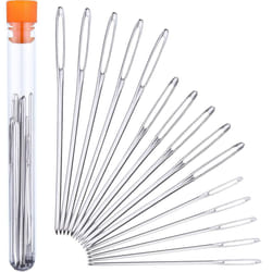 15 Pieces Blunt Needles stainless steel Large-Eye Needles , 3 Sizes