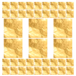 100pcs Square Chocolate Lolly Paper Aluminum Foil Wrappers Gold