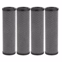 4Pcs Carbon Water Filter 10-Inch Carbon Sediment Taste Odor Filter