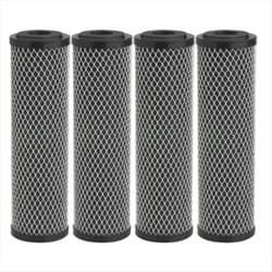 4Pcs Carbon Water Filter 10-Inch Carbon Sediment Taste Odor Filter