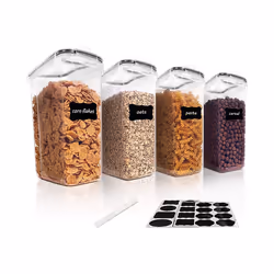 Cereal Storage Container Set, PP Airtight Food Storage Containers 2.5L