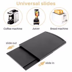 Kitchen Sink Sliding Coffee Tray Mat, with Smooth Rolling Wheels