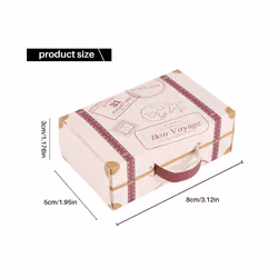 50pcs Candy Box, Vintage Kraft Paper with Tags and rope for Wedding