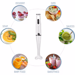 Immersion Blender 300-Watt Turbo Stick Hand Blender, Black EU Plug