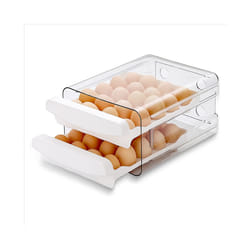 Egg Container for Refrigerator, 40 Grid/2 Layer Egg Holder