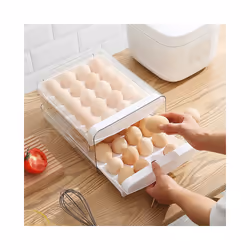 Egg Container for Refrigerator, 40 Grid/2 Layer Egg Holder