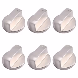 6Pcs 6mm Gas Stove Knobs Replacement Knobs for Kitchen Gas Oven Knobs